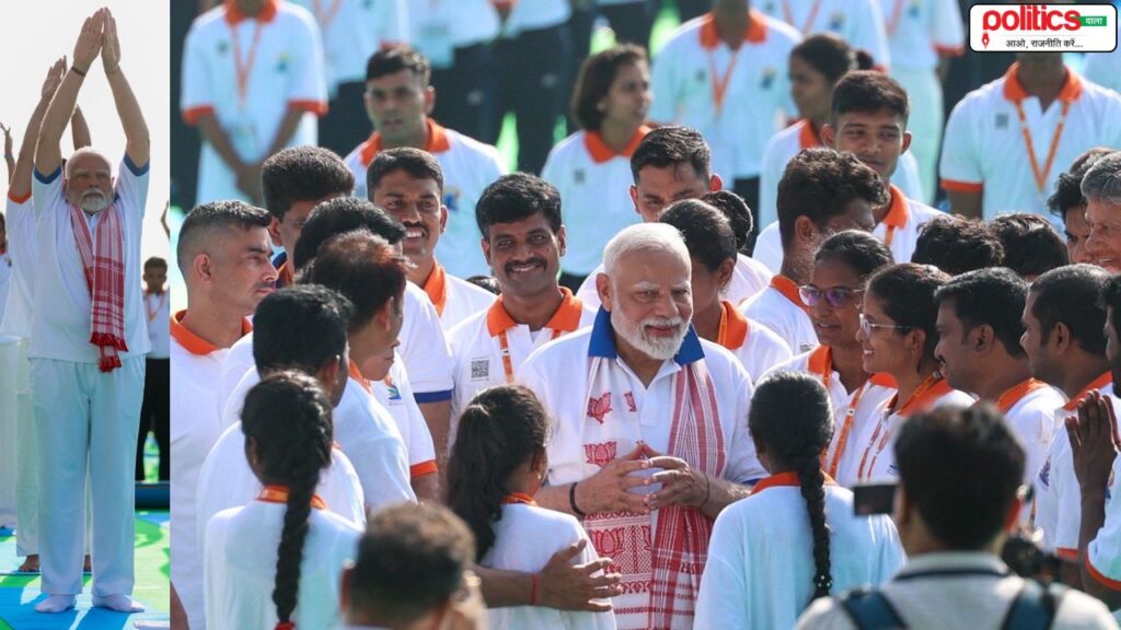 PM ने विशाखापट्टनम में किया योग: बोले- तनावग्रस्त दुनिया के लिए योग ‘पॉज बटन’ की तरह