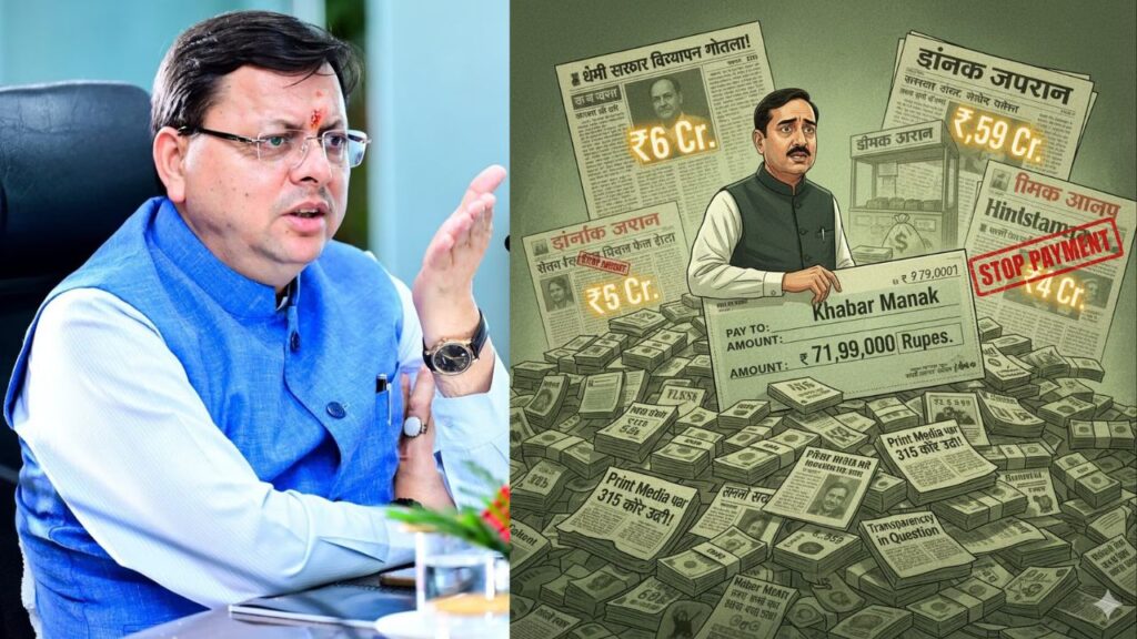 धामी सरकार का विज्ञापन घोटाला: जो अस्तित्व में नहीं उस पत्रिका को 72 लाख का विज्ञापन, चार साल में प्रिंट मीडिया पर खर्च किए 315 करोड़
