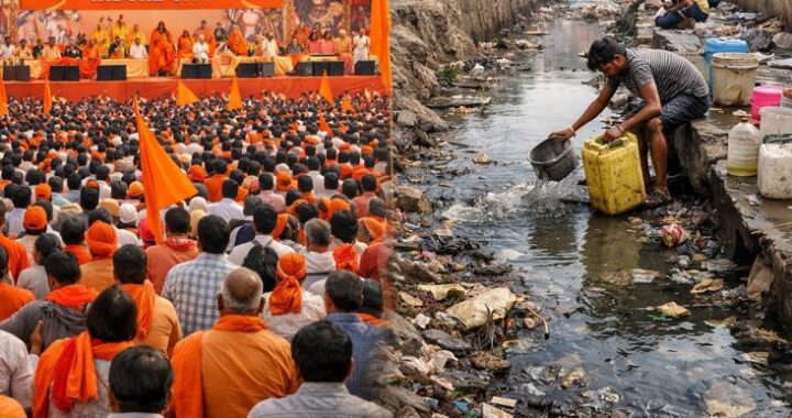 आज एक गिलास पानी मय्यसर नहीं और बातें 2047 के हिंदुत्व/हिंदुस्तान की