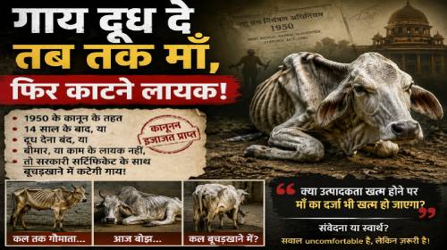 गाय दूध दे तब तक ही माँ, उसके बाद काटने लायक!