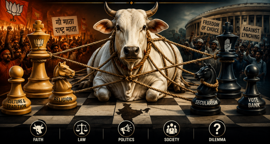 The Cow Conundrum Entangled on the Political Chessboard