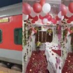 चलती ट्रेन में बना डाला ‘हनीमून सुइट’