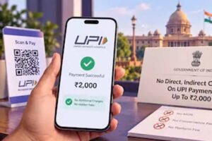 ₹2,000 तक UPI पेमेंट पर नहीं लगेगा कोई चार्ज, सरकार ने किया बड़ा ऐलान