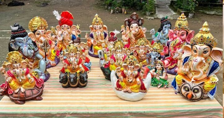 आस्था के साथ पर्यावरण संरक्षण का संदेश दे रही बंदियों की गणेश प्रतिमाएं