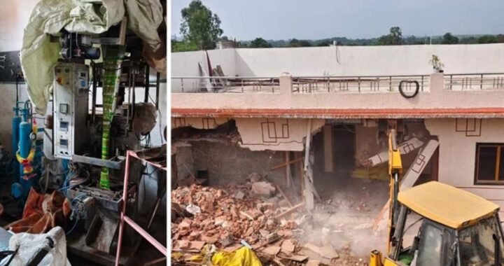 सागर में शराब माफिया पर बड़ा एक्शन, 3 आरोपियों के 5 ठिकानों पर चला बुलडोजर