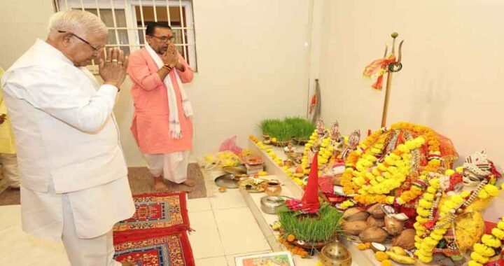 महानवमी पर राज्यपाल पटेल ने किया कन्या पूजन, प्रदेशवासियों की सुख-समृद्धि की कामना