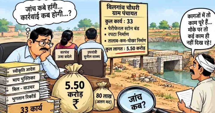 खबर का असर: 5.50 करोड़ के निर्माण कार्यों की जांच के निर्देश, दोषियों पर होगी कार्रवाई