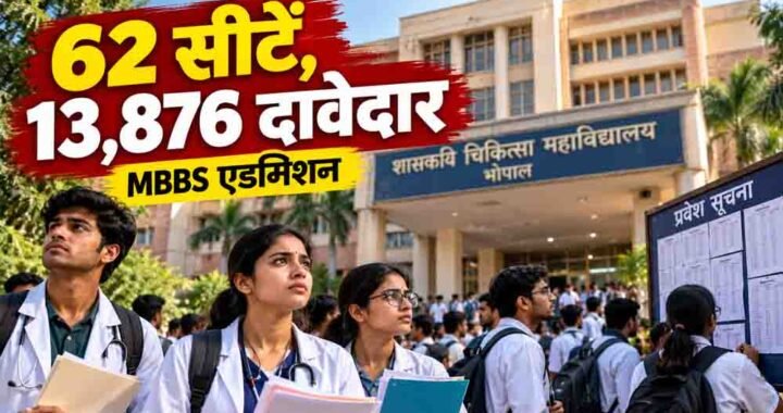 एमपी में MBBS की 62 सीटों पर 13,876 दावेदार, डॉक्टर बनने के लिए कड़ी टक्कर; भोपाल में एक सीट पर 944 की होड़