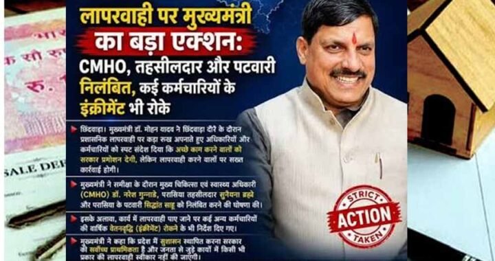 MP में पटवारियों पर बड़ी कार्रवाई की तैयारी, स्वामित्व योजना में काम नहीं करने पर बर्खास्तगी का अल्टीमेटम