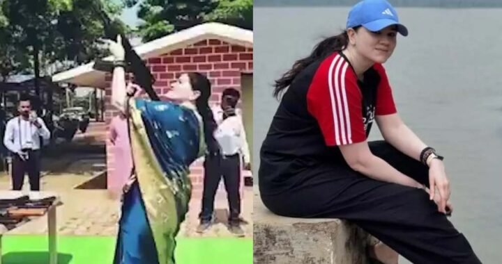 पुलिस लाइन में शस्त्र पूजा, IPS अंकिता शर्मा ने AK-47 से की फायरिंग