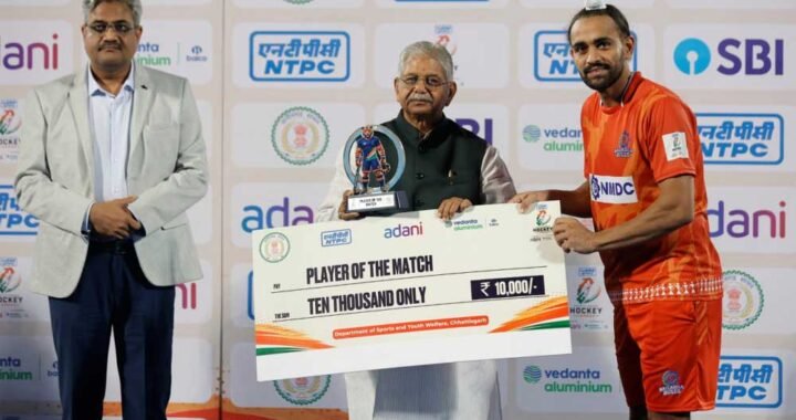 जसकरण सिंह के पांच गोलों के बावजूद बैलाडीला बुल्स जीत से दूर, संस्कारधानी स्ट्राइकर्स ने 5-5 से ड्रॉ कराया मुकाबला