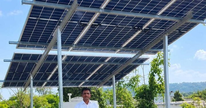 पीएम सूर्यघर मुफ्त बिजली योजना से होसीलाल साहू के घर आया हुआ रोशन
